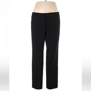 Armani Collezioni sleek 100% wool Trousers size 6 Black Wide Leg side zip